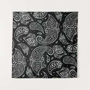 Paisley elegance: seamless ethnic pattern. tapestry
