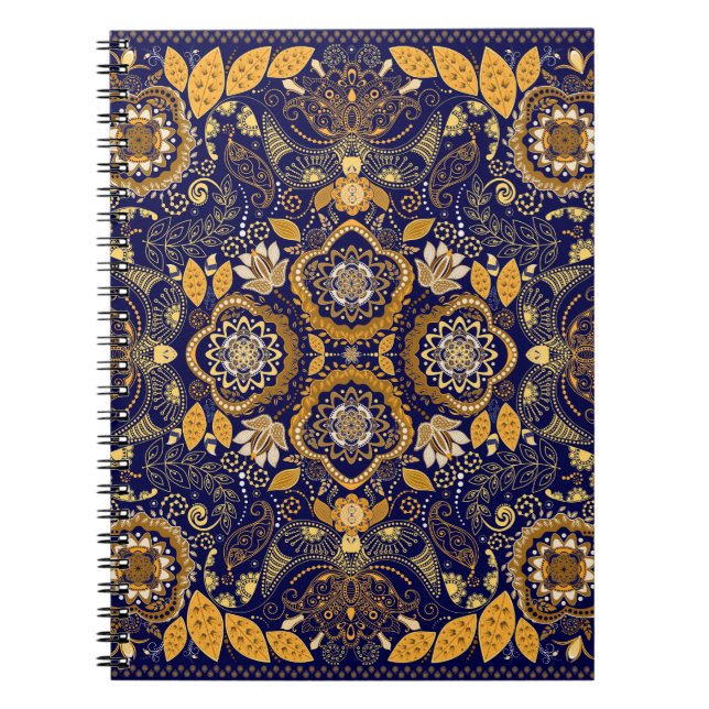 Paisley Elegance: Textile Design Pattern Notebook (Front)