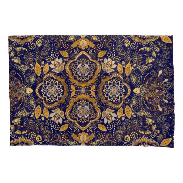 Paisley Elegance: Textile Design Pattern Pillowcase (Front)