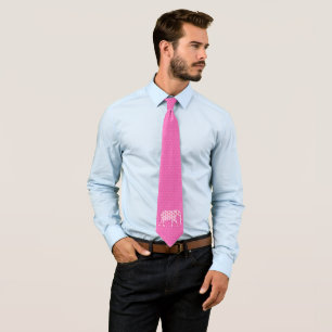 Paisley elephant - ice pink and fuchsia tie