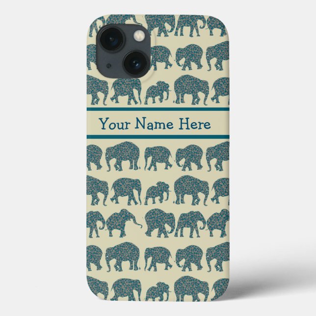 Paisley Elephants Beige iPhone 6 Xtreme Coque (Verso)