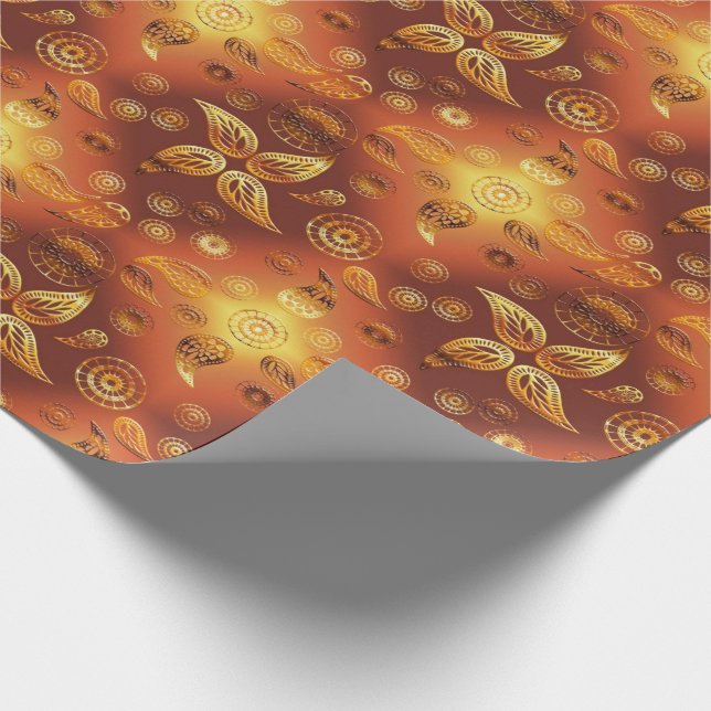Paisley Ethnic Boho pattern. Wrapping Paper (Corner)