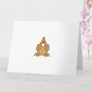 Paisley Floral Art • Orange Boho Decor Card