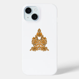 Paisley Floral Art • Orange Boho Decor iPhone 15 Case