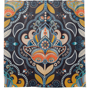 Paisley Floral: Dark Indian Pattern