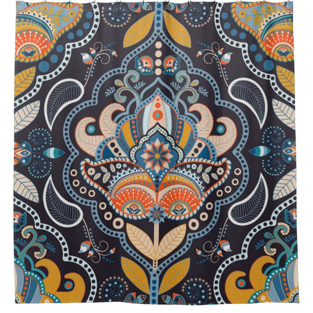 Paisley Floral: Dark Indian Pattern (Front)