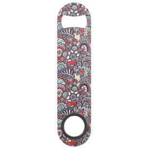 Paisley Floral Doodle Pattern Bar Key