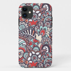 Paisley Floral Doodle Pattern iPhone 11 Case