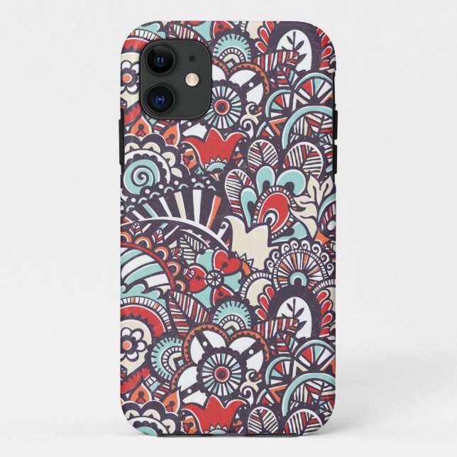 Paisley Floral Doodle Pattern Case-Mate iPhone Case (Back)