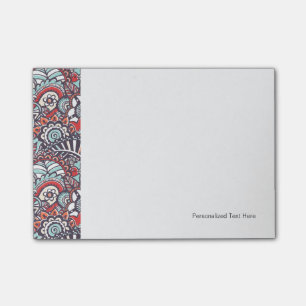 Paisley Floral Doodle Pattern Post-it Notes