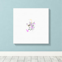 Paisley Floral Motif – Boho White Purple Orange 