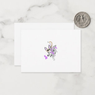 Paisley Floral Motif – Boho White Purple Orange Card