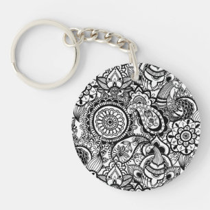 Paisley floral noir