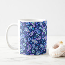 Paisley Floral Pattern - Blue