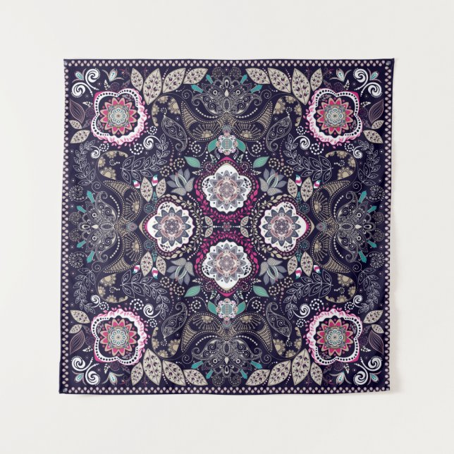 Paisley floral pattern tapestry (Front)