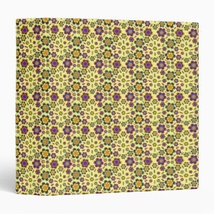 Paisley Flower Pattern Binder Notebook