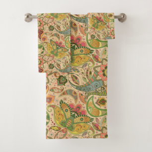 Paisley Flower Towel Set