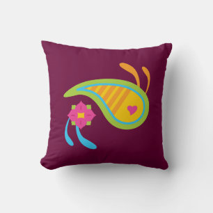 Paisley Fun Throw Pillow