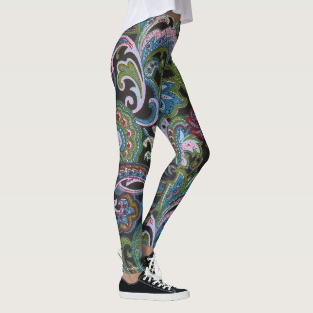 Paisley Green Leggings (Right)