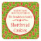 Paisley green red cookie swap baking gift stickers