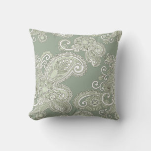 Paisley/Ham Pattern Throw Pillow