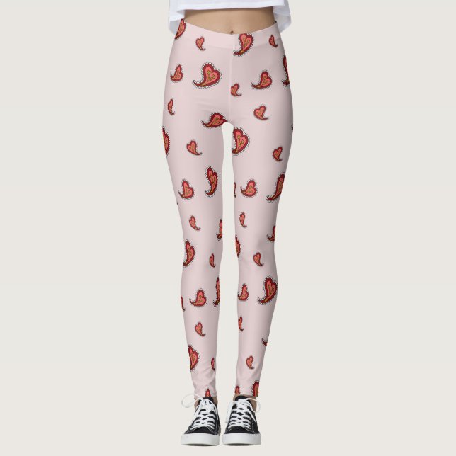Paisley Heart Leggings (Front)