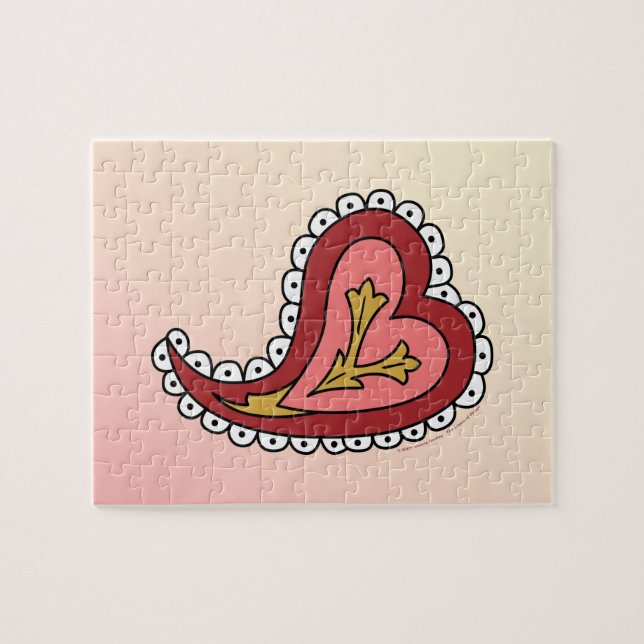 Paisley Heart Puzzle (Horizontal)