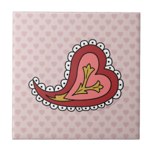 Paisley Heart Tile