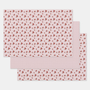 Paisley Heart Wrapping Paper Set