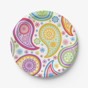 Paisley Heaven Colourful Paper Party Plates