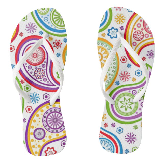 Paisley Heaven Flip Flops (Footbed)