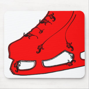 paisley ice skate mouse pad