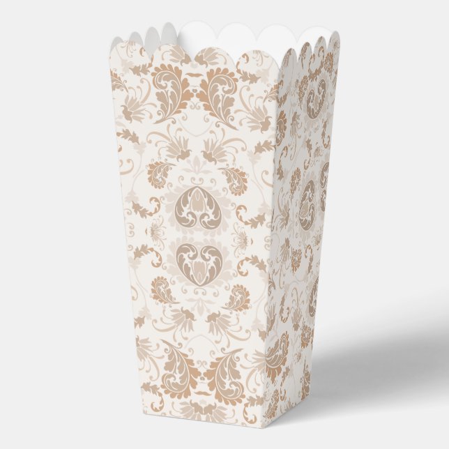Paisley in Beige Aesthetic Modern Tan Brown Favor Box (Front)