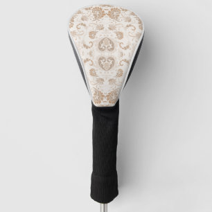 Paisley in Beige Aesthetic Modern Tan Brown Golf Head Cover
