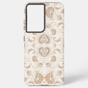 Paisley in Beige Aesthetic Modern Tan Brown Samsung Galaxy Case