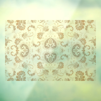 Paisley in Beige Aesthetic Modern Tan Brown Window Cling