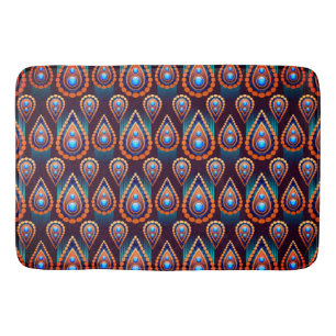 Paisley Like Colourful Jewel Pattern Bath Mat