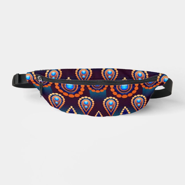 Paisley Like Colourful Jewel Pattern Fanny Pack (Front)