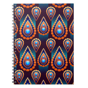 Paisley Like Colourful Jewel Pattern Notebook