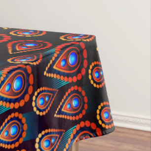 Paisley Like Colourful Jewel Pattern Tablecloth