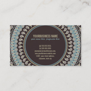 Paisley Mandala - decorative, spiritual Business Card