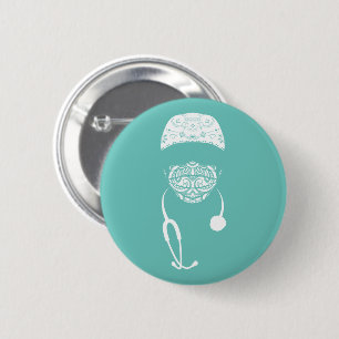 paisley med mask button
