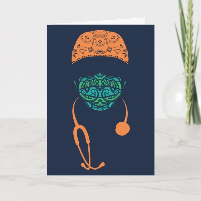 paisley med mask card (Front)