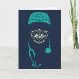 paisley med mask card