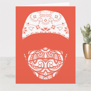 paisley med mask card