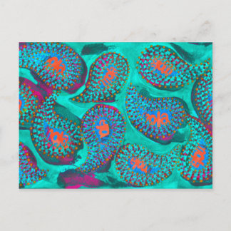 Paisley mola, mola paisley postcard