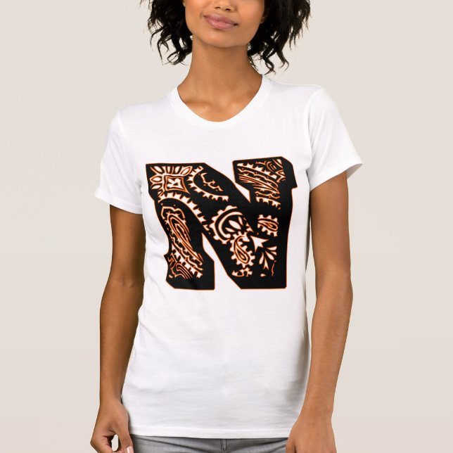 Paisley Monogram - N T-Shirt (Front)