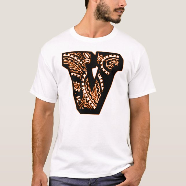 Paisley Monogram - V T-Shirt (Front)