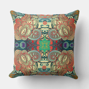 Paisley Mosaic Pattern I + your ideas Throw Pillow