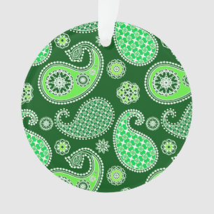 Paisley motif, Emerald et Jade Green